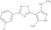 4-[3-(3-Chlorophenyl)-1,2,4-oxadiazol-5-yl]-3-N-methyl-1H-pyrazole-3,5-diamine