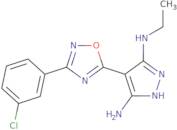 4-[3-(3-Chlorophenyl)-1,2,4-oxadiazol-5-yl]-3-N-ethyl-1H-pyrazole-3,5-diamine