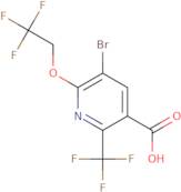 5-bromo-6-(2,2,2-trifluoroethoxy)-2-(trifluoromethyl)pyridine-3-carboxylic acid