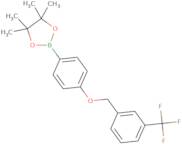 4,4,5,5-Tetramethyl-2-(4-{[3-(trifluoromethyl)phenyl]methoxy}phenyl)-1,3,2-dioxaborolane