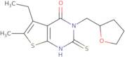 5-Ethyl-6-methyl-3-(oxolan-2-ylmethyl)-2-sulfanyl-3H,4H-thieno[2,3-d]pyrimidin-4-one