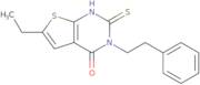 6-Ethyl-3-(2-phenylethyl)-2-sulfanyl-3H,4H-thieno[2,3-d]pyrimidin-4-one