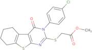 Methyl 2-{[4-(4-chlorophenyl)-3-oxo-8-thia-4,6-diazatricyclo[7.4.0.0,2,7]trideca-1(9),2(7),5-tri...