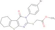 Methyl 2-{[4-(4-bromophenyl)-3-oxo-8-thia-4,6-diazatricyclo[7.4.0.0,2,7]trideca-1(9),2(7),5-trie...