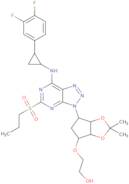 2-(((3aR,4S,6R,6aS)-6-(7-(((1R,2S)-2-(3,4-Difluorophenyl)cyclopropyl)amino)-5-(propylsulfonyl)-3...