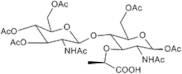 2-Acetamido-4-O-(2-acetamido-2-deoxy-3,4,6-tri-O-acetyl-b-D-glucopyranosyl)-1,6-di-O-N-acetyl-D-muramic acid