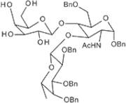 2-Acetamido-1,6-di-O-benzyl-3-O-(2,3,4-tri-O-benzyl-b-L-fucopyranosyl)-2-deoxy-4-O-(b-D-galactopyranosyl)-a-D-glucopyranoside