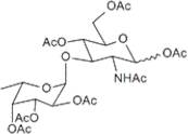 2-Acetamido-2-deoxy-1,4,6-tri-O-acetyl-3-O-(2,3,4-tri-O-acetyl-a-L-fucopyranosyl)-D-glucopyranose