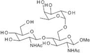 Methyl 2-acetamido-4-O-(2-acetamido-2-deoxy-b-D-glucopyranosyl)-2-deoxy-6-O-(a-L-fucopyranosyl)-b-D-glucopyranoside