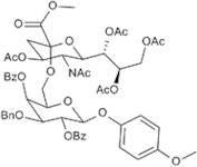 4-Methoxyphenyl 2,4-di-O-benzoyl-3-O-benzyl-6-O-(methyl 5-acetamido-4,7,8,9-tetra-O-acetyl-3,5-dideoxy-D-glycero-alpha-D-galacto-2-n onulopyranosylonate)-beta-D-galactopyranoside