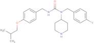 1-[(4-Fluorophenyl)methyl]-3-[(4-isobutoxyphenyl)methyl]-1-(4-piperidyl)urea