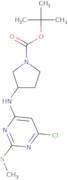 (S)-3-(6-Chloro-2-methylsulfanyl-pyrimidin-4-ylamino)-pyrrolidine-1-carboxylic acid tert-butyl e...