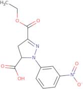 3-(Ethoxycarbonyl)-1-(3-nitrophenyl)-4,5-dihydro-1H-pyrazole-5-carboxylic acid