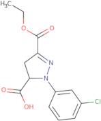 1-(3-Chlorophenyl)-3-(ethoxycarbonyl)-4,5-dihydro-1H-pyrazole-5-carboxylic acid