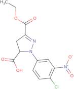 1-(4-Chloro-3-nitrophenyl)-3-(ethoxycarbonyl)-4,5-dihydro-1H-pyrazole-5-carboxylic acid