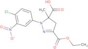 1-(4-Chloro-3-nitrophenyl)-3-(ethoxycarbonyl)-5-methyl-4,5-dihydro-1H-pyrazole-5-carboxylic acid