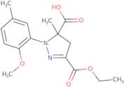 3-(Ethoxycarbonyl)-1-(2-methoxy-5-methylphenyl)-5-methyl-4,5-dihydro-1H-pyrazole-5-carboxylic acid
