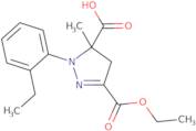 3-(Ethoxycarbonyl)-1-(2-ethylphenyl)-5-methyl-4,5-dihydro-1H-pyrazole-5-carboxylic acid