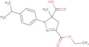 3-(Ethoxycarbonyl)-5-methyl-1-[4-(propan-2-yl)phenyl]-4,5-dihydro-1H-pyrazole-5-carboxylic acid