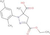 1-(2,5-Dimethylphenyl)-3-(ethoxycarbonyl)-5-methyl-4,5-dihydro-1H-pyrazole-5-carboxylic acid