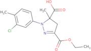 1-(3-Chloro-4-methylphenyl)-3-(ethoxycarbonyl)-5-methyl-4,5-dihydro-1H-pyrazole-5-carboxylic acid