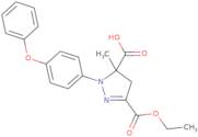 3-(Ethoxycarbonyl)-5-methyl-1-(4-phenoxyphenyl)-4,5-dihydro-1H-pyrazole-5-carboxylic acid