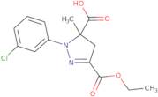 1-(3-Chlorophenyl)-3-(ethoxycarbonyl)-5-methyl-4,5-dihydro-1H-pyrazole-5-carboxylic acid