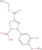 1-(3-Chloro-4-methoxyphenyl)-3-(ethoxycarbonyl)-4,5-dihydro-1H-pyrazole-5-carboxylic acid