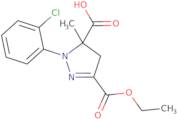 1-(2-Chlorophenyl)-3-(ethoxycarbonyl)-5-methyl-4,5-dihydro-1H-pyrazole-5-carboxylic acid