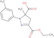3-(Ethoxycarbonyl)-5-methyl-1-(3-methylphenyl)-4,5-dihydro-1H-pyrazole-5-carboxylic acid