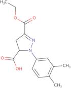 1-(3,4-Dimethylphenyl)-3-(ethoxycarbonyl)-4,5-dihydro-1H-pyrazole-5-carboxylic acid