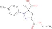 3-(Ethoxycarbonyl)-5-methyl-1-(4-methylphenyl)-4,5-dihydro-1H-pyrazole-5-carboxylic acid