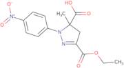 3-(Ethoxycarbonyl)-5-methyl-1-(4-nitrophenyl)-4,5-dihydro-1H-pyrazole-5-carboxylic acid