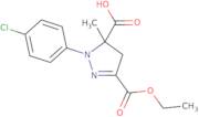 1-(4-Chlorophenyl)-3-(ethoxycarbonyl)-5-methyl-4,5-dihydro-1H-pyrazole-5-carboxylic acid
