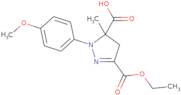 3-(Ethoxycarbonyl)-1-(4-methoxyphenyl)-5-methyl-4,5-dihydro-1H-pyrazole-5-carboxylic acid