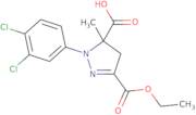 1-(3,4-Dichlorophenyl)-3-(ethoxycarbonyl)-5-methyl-4,5-dihydro-1H-pyrazole-5-carboxylic acid