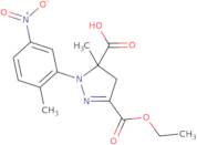 3-(Ethoxycarbonyl)-5-methyl-1-(2-methyl-5-nitrophenyl)-4,5-dihydro-1H-pyrazole-5-carboxylic acid