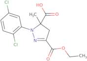 1-(2,5-Dichlorophenyl)-3-(ethoxycarbonyl)-5-methyl-4,5-dihydro-1H-pyrazole-5-carboxylic acid
