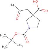 1-[(tert-Butoxy)carbonyl]-3-(2-oxopropyl)pyrrolidine-3-carboxylic acid