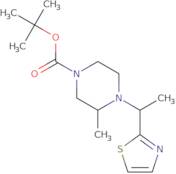 3-Methyl-4-(1-thiazol-2-yl-ethyl)-piperazine-1-carboxylic acid tert-butyl ester