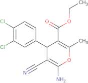 Ethyl 6-amino-5-cyano-4-(3,4-dichlorophenyl)-2-methyl-4H-pyran-3-carboxylate