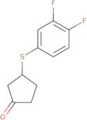 3-(3,4-Difluorophenyl)sulfanylcyclopentan-1-one