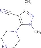 1,3-Dimethyl-5-(piperazin-1-yl)-1H-pyrazole-4-carbonitrile