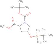 (2S,4R)-1-tert-butyl2-methyl4-tert-butyldimethylsilyl)oxy)pyrrolidine-1,2-dicarboxylate