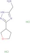 [5-(Oxolan-3-yl)-4H-1,2,4-triazol-3-yl]methanamine dihydrochloride