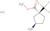 rac-Methyl (1R,3S)-3-amino-1-(trifluoromethyl)cyclopentane-1-carboxylate hydrochloride