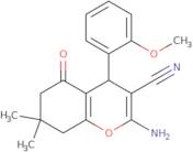 2-amino-4-(2-methoxyphenyl)-7,7-dimethyl-5-oxo-4,6,7,8-tetrahydro2H-chromene-3-carbonitrile