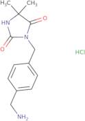 3-{[4-(Aminomethyl)phenyl]methyl}-5,5-dimethylimidazolidine-2,4-dione hydrochloride