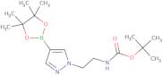 {2-[4-(4,4,5,5-Tetramethyl-[1,3,2]dioxaborolan-2-yl)-pyrazol-1-yl]-ethyl}-carbamic acid tert-butyl…
