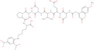 (2S)-2-[[(2S)-1-[(2S)-2-[[(2S)-3-Carboxy-2-[[(2S)-2-[[(2S)-4-carboxy-2-[[(2S)-3-carboxy-2-[[2-(7-methoxy-2-oxochromen-4-yl)acetyl]am ino]propanoyl]amino]butanoyl]amino]-3-methylbutanoyl]amino]propanoyl]amino]propanoyl]pyrrolidine-2-carbonyl]amino]-6-(2,4-